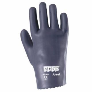 40-105 Nitrile Gloves, Slip-On Cuff, Cotton Lined, Size 8, Gray