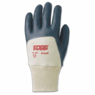 40-400 Foam Nitrile Coated Gloves, Knit-Wrist Cuff, Size 10, Gray/Off White