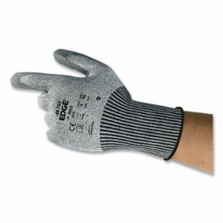 48-707 Cut-Resistant Gloves, Size 10, Grey, HPPE Blend Liner, 13 ga, PU Palm Coating, Knitwrist