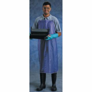 PVC Apron, 56-001, 8 mil, 3-Pc 28 in Ties, 33 in x 44 in, Blue