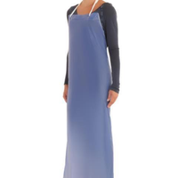 PVC Apron, 56-007, 6 mil, 3-Pc 28 in Ties, 33 in x 47 in, Blue