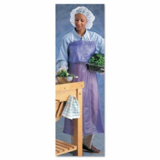 PVC Apron, 56-009, 6 mil, 3-Pc 28 in Ties, 33 in X 54 in, Blue