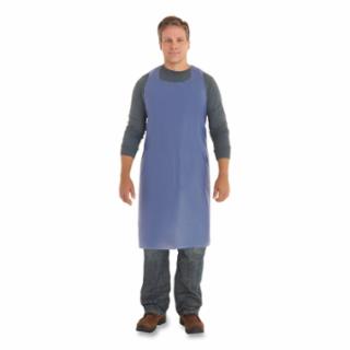 PVC Apron, 33 in W, 39 in L, Vinyl, Blue