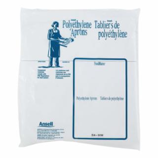 Disposable Polyethylene Aprons, 28 in x 46 in, Polyethylene, White