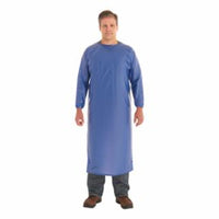 Coat Apron, 8 mil, Vinyl, Medium, Blue