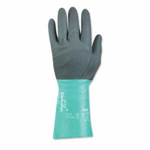 AlphaTec 58-128 Chemical-Resistant Gloves, Size 8, Grey, Nitrile