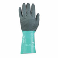 AlphaTec 58-128 Chemical-Resistant Gloves, Size 7, Grey, Nitrile