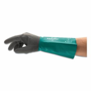 AlphaTec Nitrile Gloves, Size 7, Gray