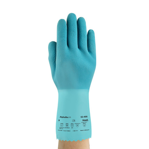 Hy-Care Gloves, 11, Natural Latex, Blue