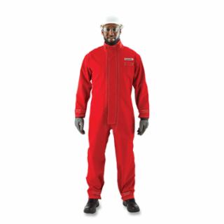AlphaTec 66-667 Breathable Polyester Coveralls, Red, X-Large