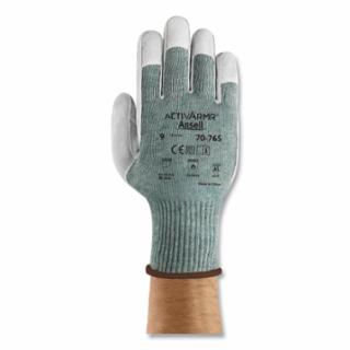 70-765 Cut-Resistant Gloves with Leather Palm, Size 11, Mint/Leather