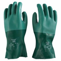 AlphaTec 08-352 Neoprene Coated Gloves, Rough Finish, Size 7, Green