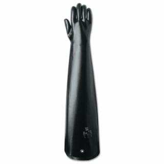 AlphaTec 09-430 Neoprene Coated Gloves, Smooth, Size 10, Black