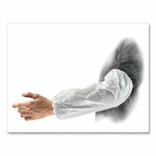 Arm Protection Sleeve, 15.7 in L, Elastic Closure, White