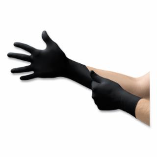 Black Dragon® Latex Exam Gloves, MICROFLEX®, 6.7 mil Finger, Large, Black