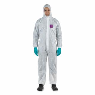 1500 Stitched Model 101 Breathable Coveralls, White, Hooded, Large