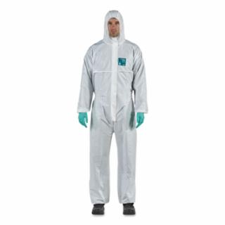 1800 Standard Bound Model 111 Breathable Coveralls, Bound Seams, Hooded, White, Size 8/X-Large
