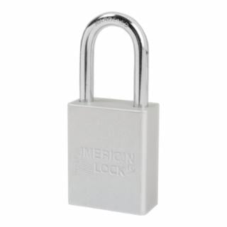 SILVER ALUM PADLOCK 1-1/2IN WIDE;1-1/2IN SHCKL