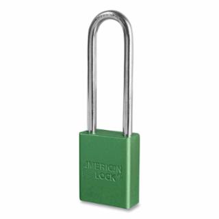 GREEN ALUMINUM PADLOCK 3IN SHKL  KEYED ALIKE