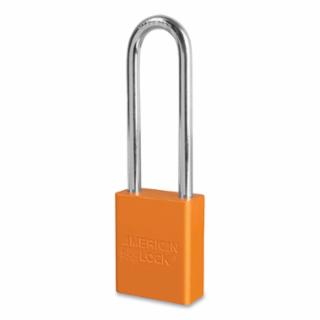 ORANGE ANDZD AL SAFETY PADLOCK  3IN SHACKLE  KA