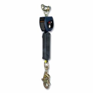 Nano-Lok Self Retracting Lifeline, 6 ft, Web, Carabiner Top Connector, Swivel Snap Hook, 420 lb, Single Leg