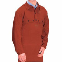 Leather Bib, 20 in L, Snaps Closure, One Size, Golden Brown | Q-4