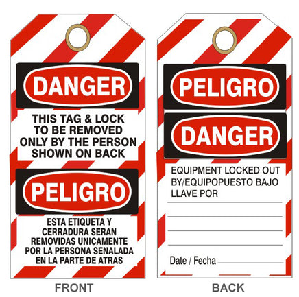 Danger This Tag & Lock To Be Removed Only By The Person Tag