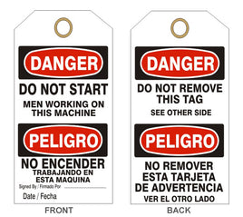 Danger Do Not Start Men Working On This Machine Peligro