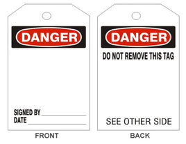 Danger Blank Tags - Back 1
