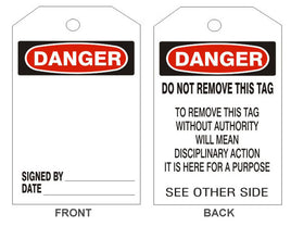 Danger Blank Tags - Back 2