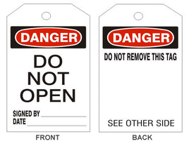 Danger Do Not Open Tags - Back 1