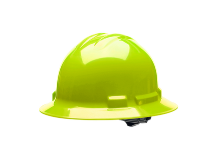 Z-Force 30-F100 Full Brim, Type 1 Non-Vented Hard Hats - High-Vis Lime