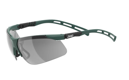 Z-Force 20-210 Eco Adjustable Temples and Nose Piece Safety Glasses - Frame: Green - Lens: Silver Mirror - Lens Coating: Hardcoat/Anti-Scratch