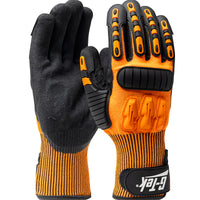 Seamless Knit HPPE Blend with Nitrile Grip - Orange/Yellow/Black - 2X-Large