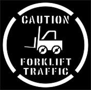Caution Forklift Traffic Stencil - 12441
