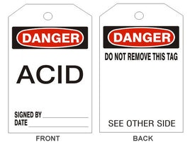 Danger Acid Tags - Back 1