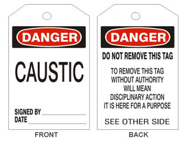 Danger Caustic Tags - Back 2