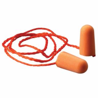 Foam Earplug, Foam, Bright Orange, Corded Tapered | 142-1100