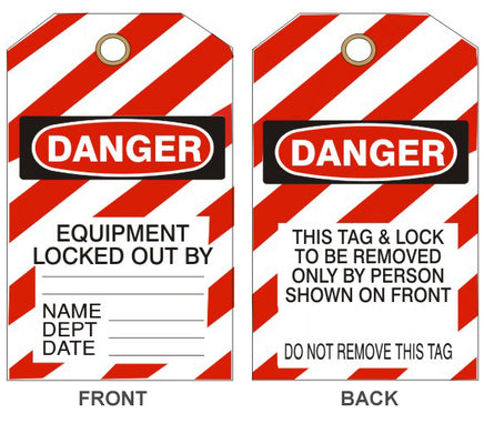Danger Equipment Locked By Tags