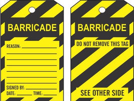 General Barricade Tags