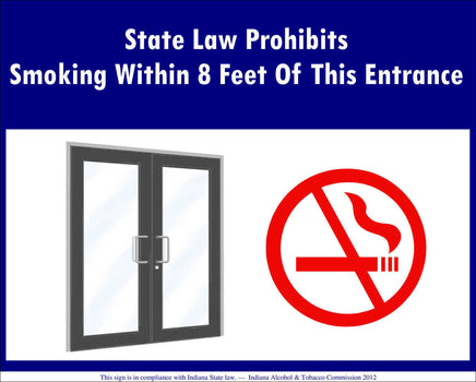 No Smoking Sign, Indiana, 7x10, AL