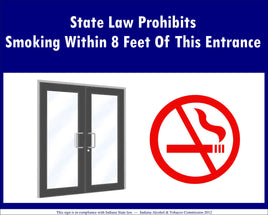 No Smoking Sign, Indiana, 10x14  AL