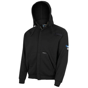 Hi-Vis 100% FR/Arc-Rated Heavyweight 12 oz Cotton Fleece Zip-Style Hoodie w/Detachable Hood - 4X-Large