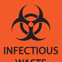 BioHazard Infectious Waste Sign, 10x7 Aluminum