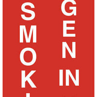 Magnetic Sign, 9x2, Oxygen in Use - No Smoking, White on Red