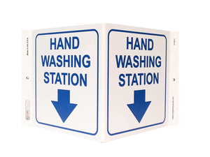 Sign, Hand Washing Station, V Style Sign