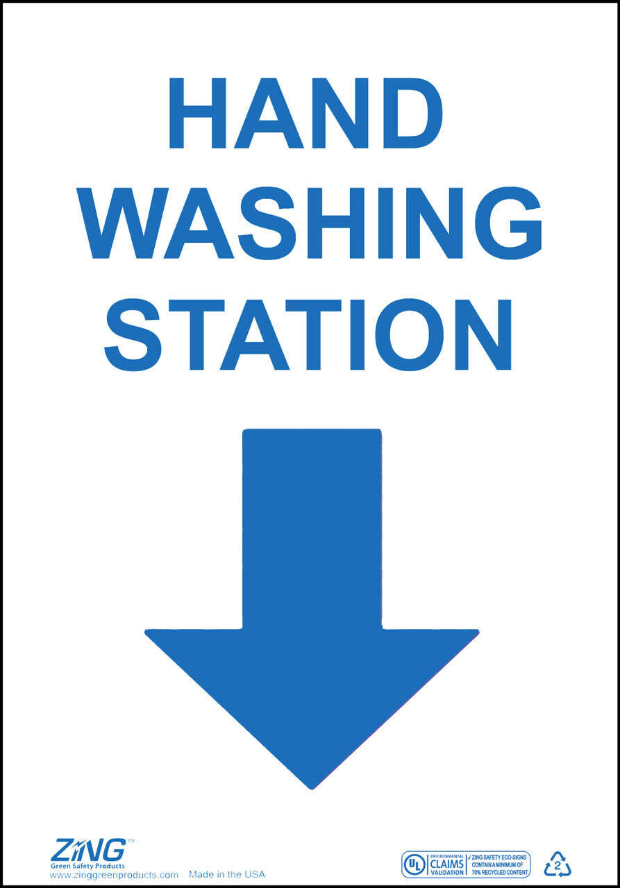 Sign, Hand Washing Station, 14x10 Adhesive