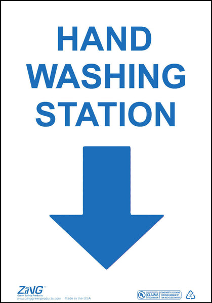 Sign, Hand Washing Station, 10x7 Adhesive