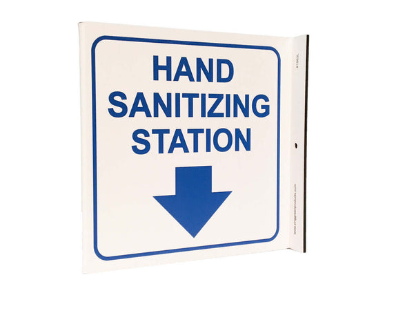 Sign, Hand Sanitizing Station, L Style Sign