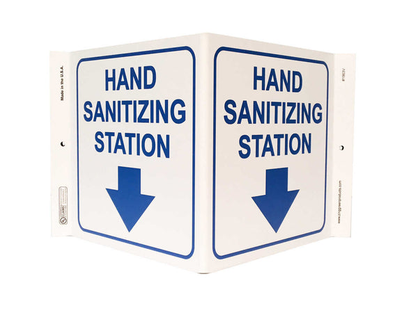 Sign, Hand Sanitizing Station, V Style Sign